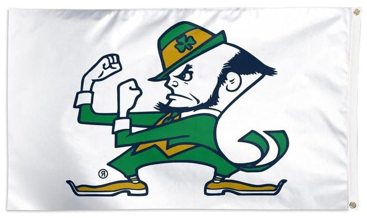 Notre Dame Flag 3x5 Leprechaun White heartlandflags