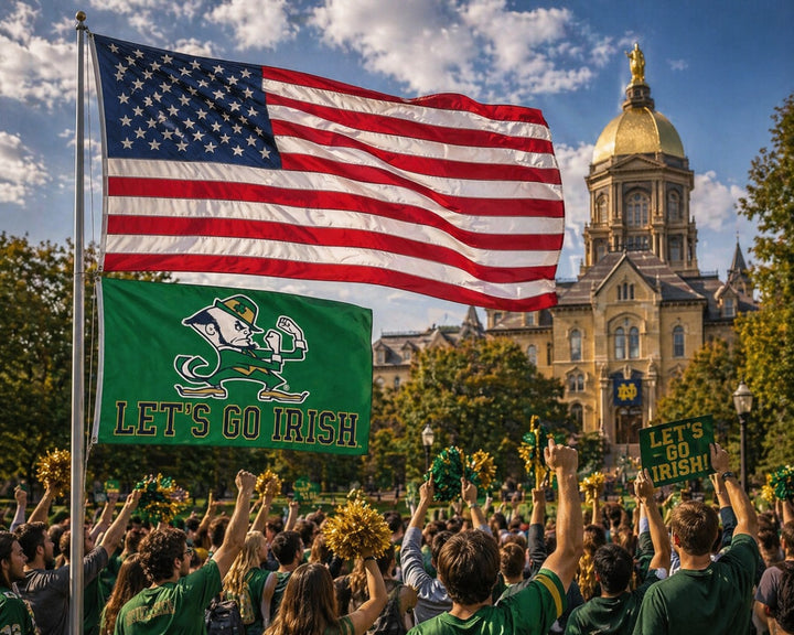 Notre Dame Flag 3x5 Let's Go Irish 2 Sided heartlandflags