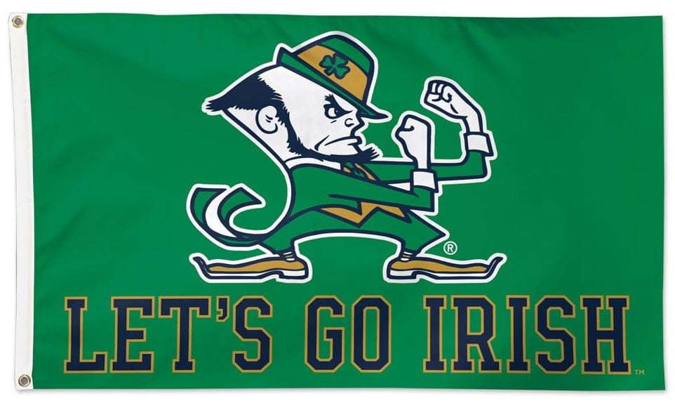 Notre Dame Flag 3x5 Let's Go Irish 2 Sided heartlandflags