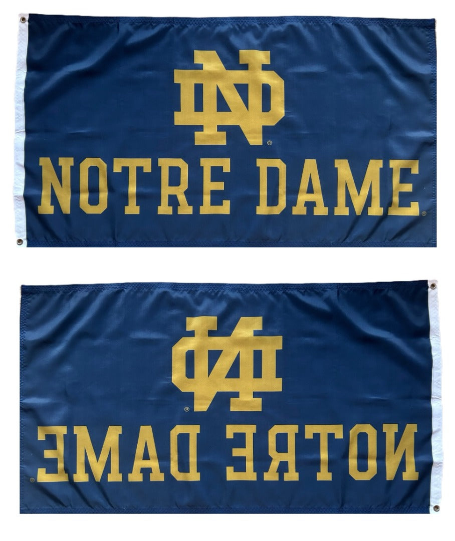 Notre Dame Flag 3x5 ND Dark Gold Logo heartlandflags