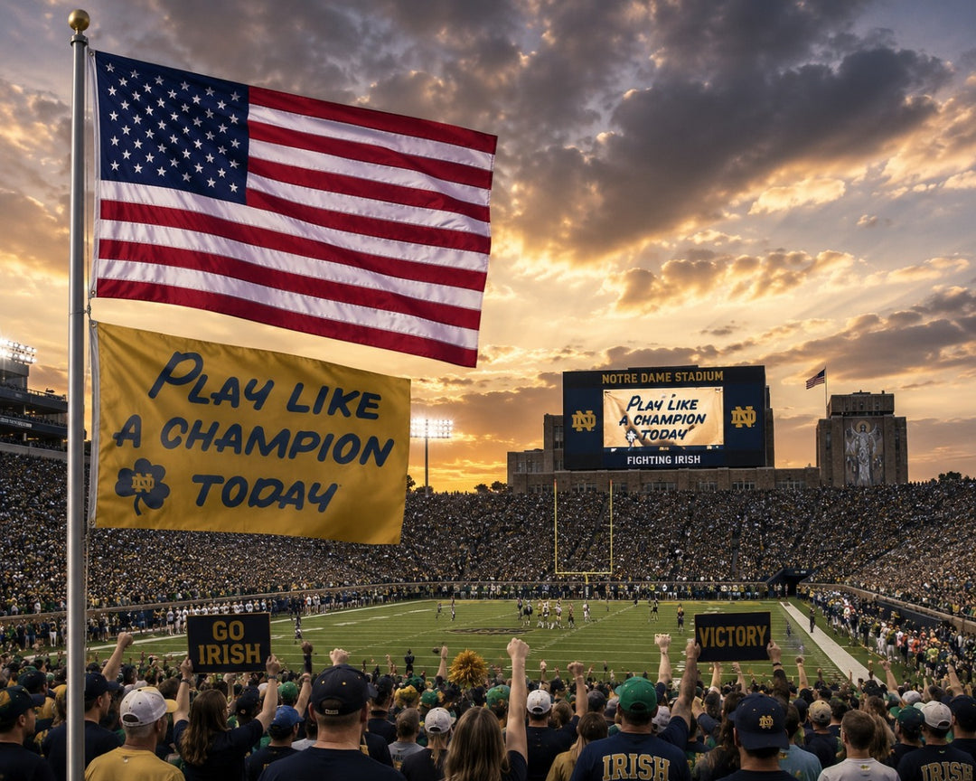 Notre Dame Flag 3x5 Play Like A Champion heartlandflags