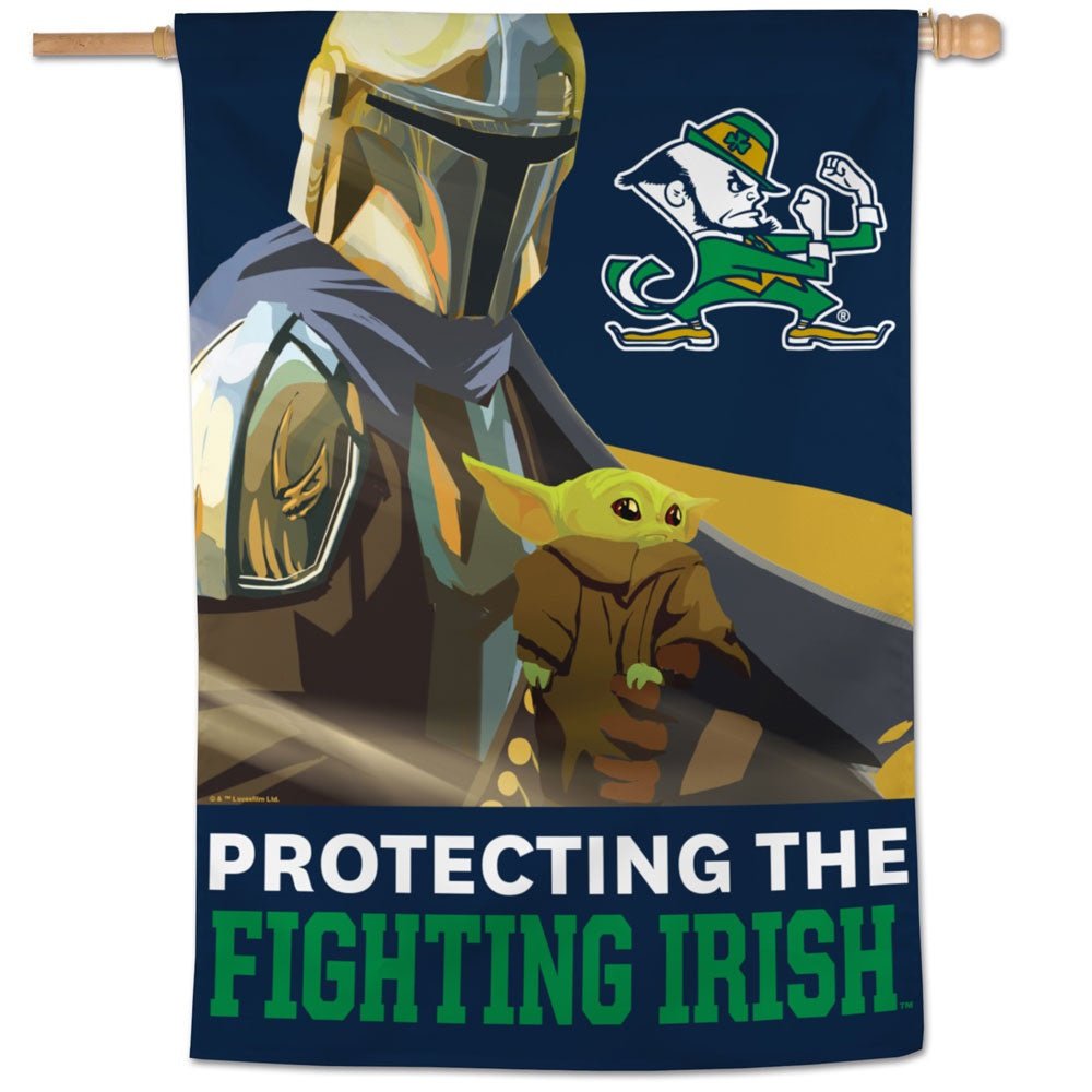 Notre Dame Flag Flag Protecting The Fighting Irish Mandalorian heartlandflags