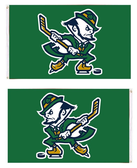 Notre Dame Hockey New Logo 3x5 Flag heartlandflags