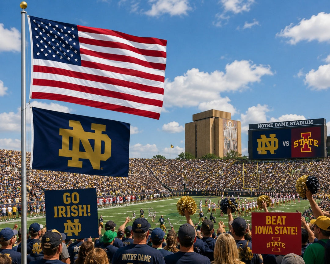 Notre Dame Logo 2 Sided 2x3 Flag heartlandflags