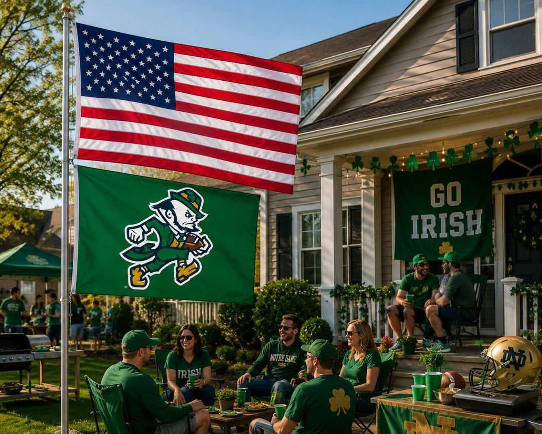 Notre Dame New Mascot Football 3x5 Flag heartlandflags