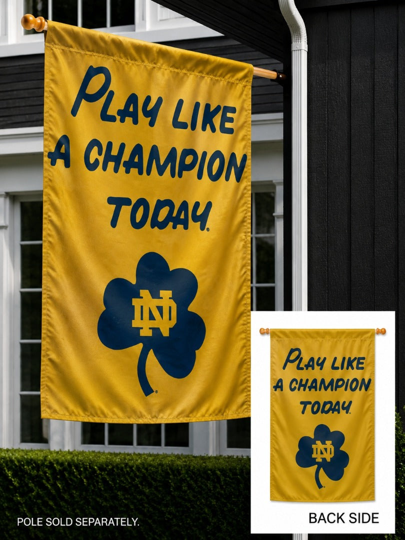 Notre Dame Play Like A Champion 2 Sided Banner