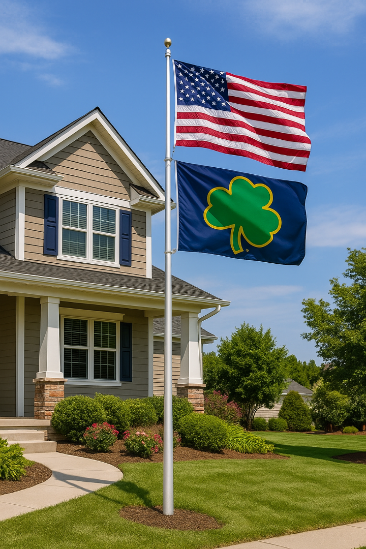 Notre Dame Shamrock Flag 3x5 - Official Fighting Irish Single-Sided Outdoor Flag heartlandflags