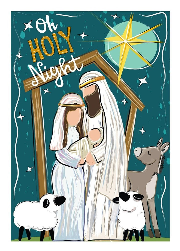 O Holy Night 2 Sided Garden Flag heartlandflags