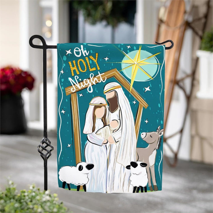 O Holy Night 2 Sided Garden Flag heartlandflags