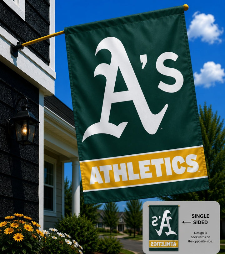 Oakland A's Banner Vertical Flag heartlandflags
