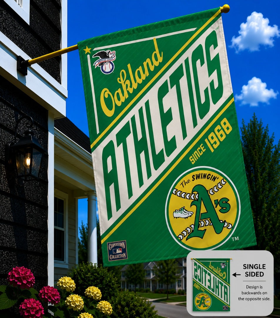 Oakland A's Flag Cooperstown Throwback House Banner heartlandflags