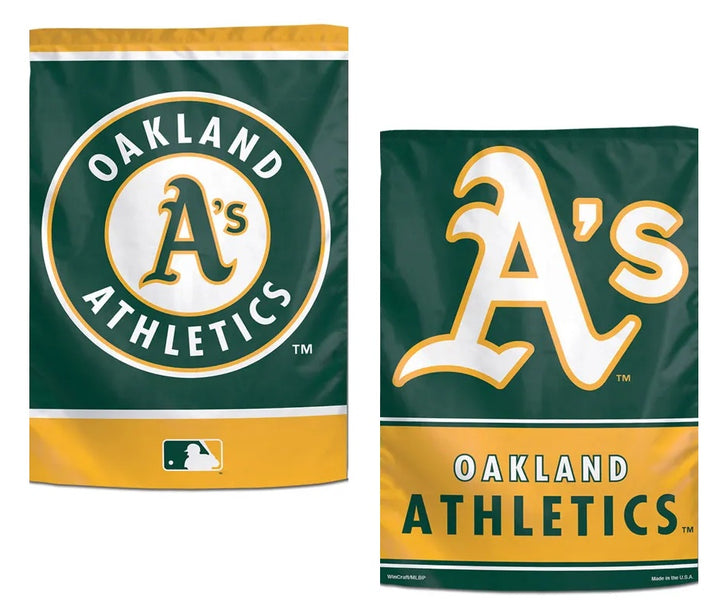 Oakland Athletics Garden Flag 2 Sided Logo heartlandflags