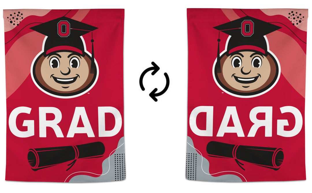 Ohio State Banner Buckeyes Graduate House Flag heartlandflags