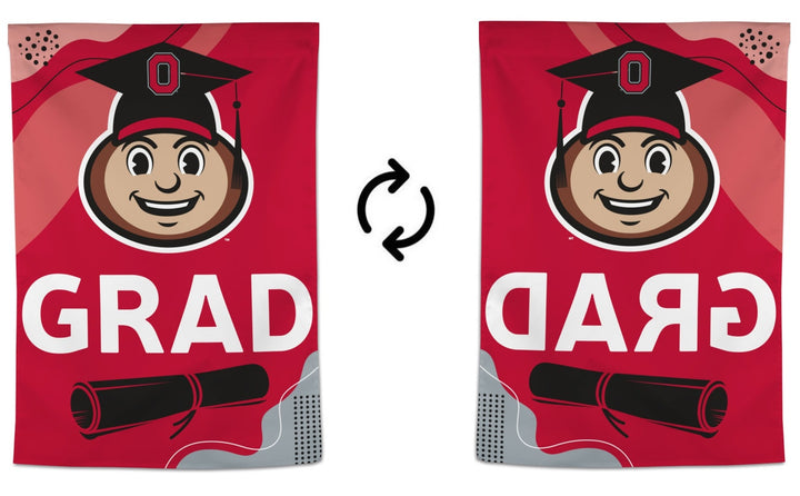 Ohio State Banner Buckeyes Graduate House Flag heartlandflags