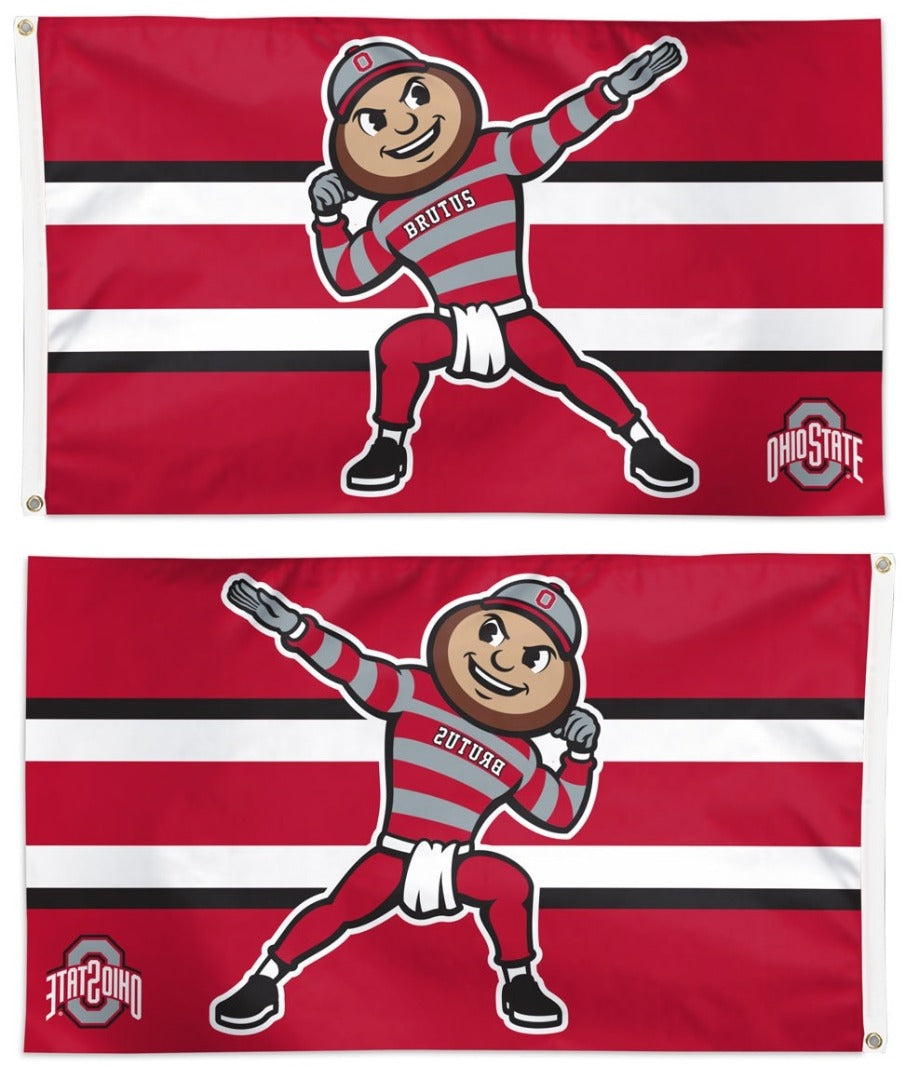 Ohio State Buckeyes Flag 3x5 Brutus heartlandflags