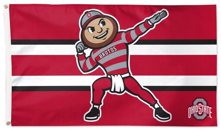 Ohio State Buckeyes Flag 3x5 Brutus heartlandflags