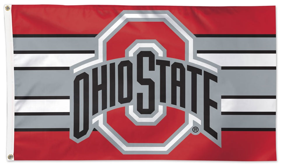 Ohio State Buckeyes Flag 3x5 Horizontal Stripes heartlandflags