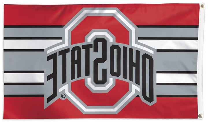 Ohio State Buckeyes Flag 3x5 Horizontal Stripes heartlandflags