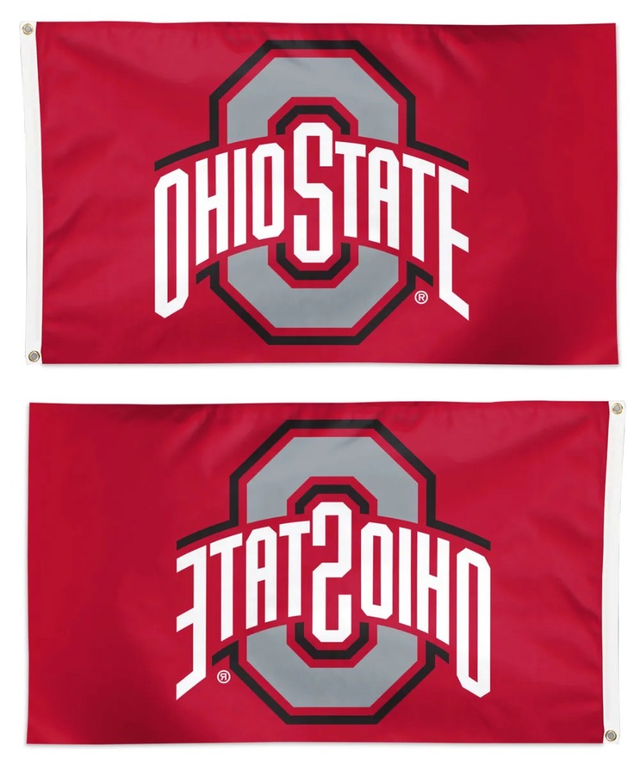 Ohio State Buckeyes Flag 3x5 Logo heartlandflags