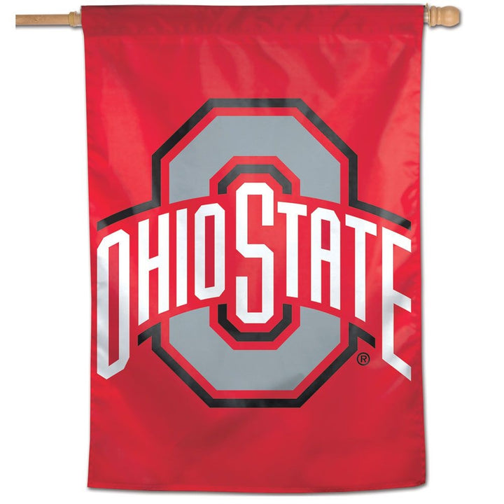 Ohio State Buckeyes Flag Vertical House Banner heartlandflags