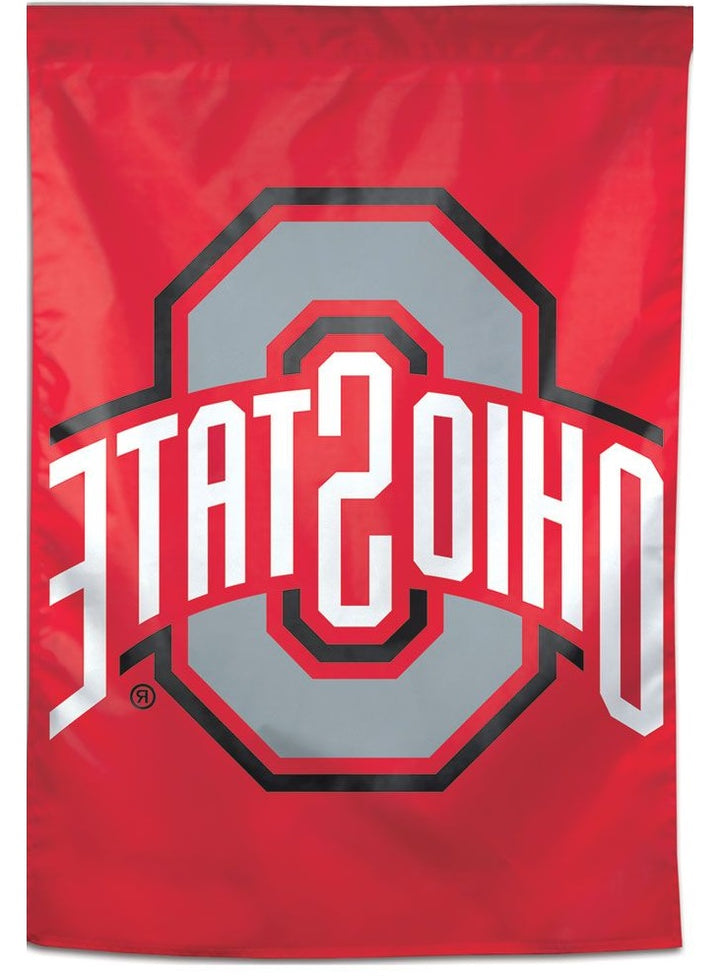 Ohio State Buckeyes Flag Vertical House Banner heartlandflags