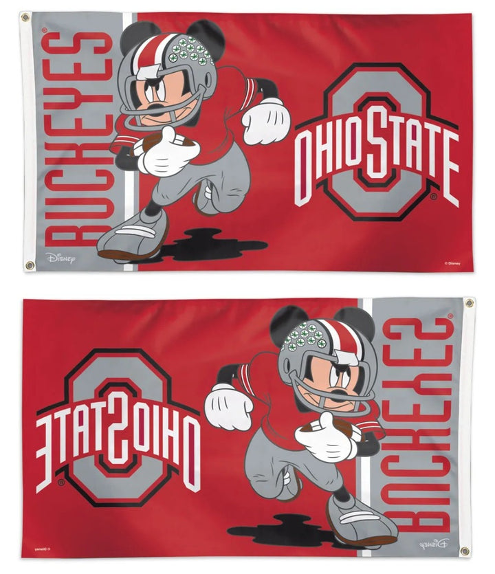 Ohio State Buckeyes Mickey Mouse 3x5 Football Flag heartlandflags