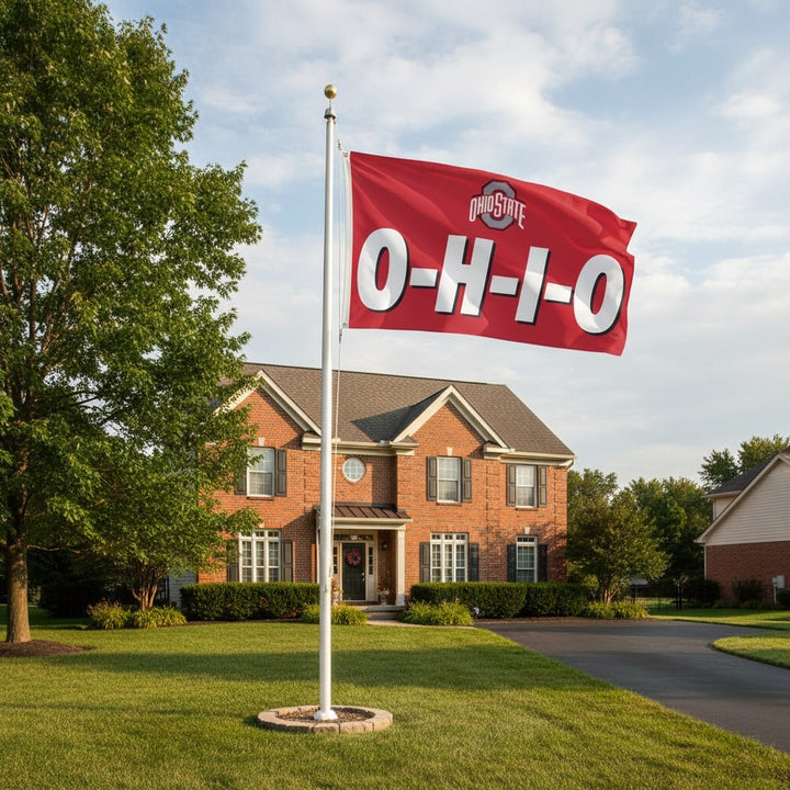Ohio State Buckeyes O-H-I-O 3x5 Flag heartlandflags