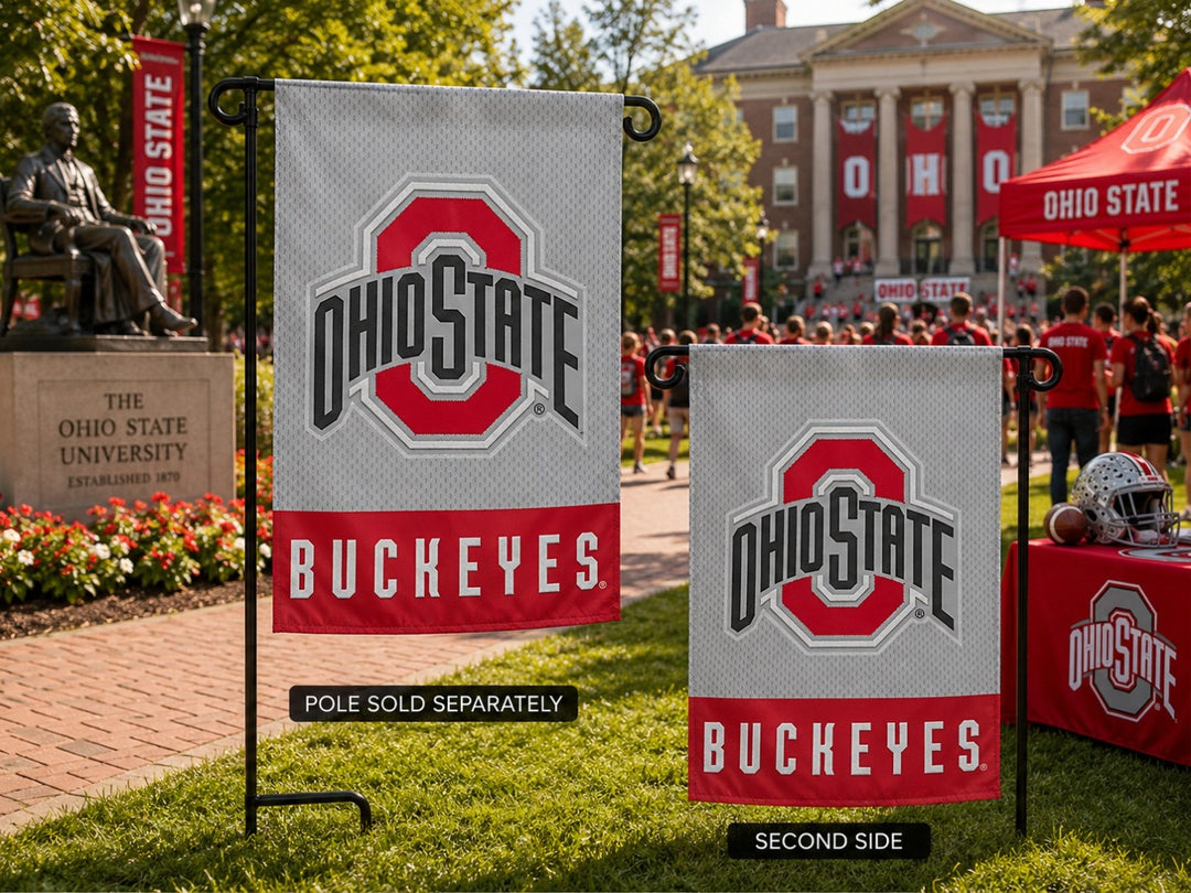 Ohio State Garden Flag Embroidered 2 Sided heartlandflags