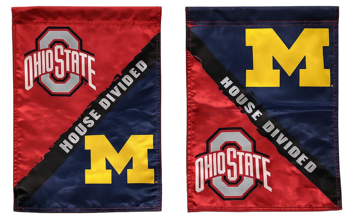 Ohio State - Michigan House Divided 2 Sided heartlandflags