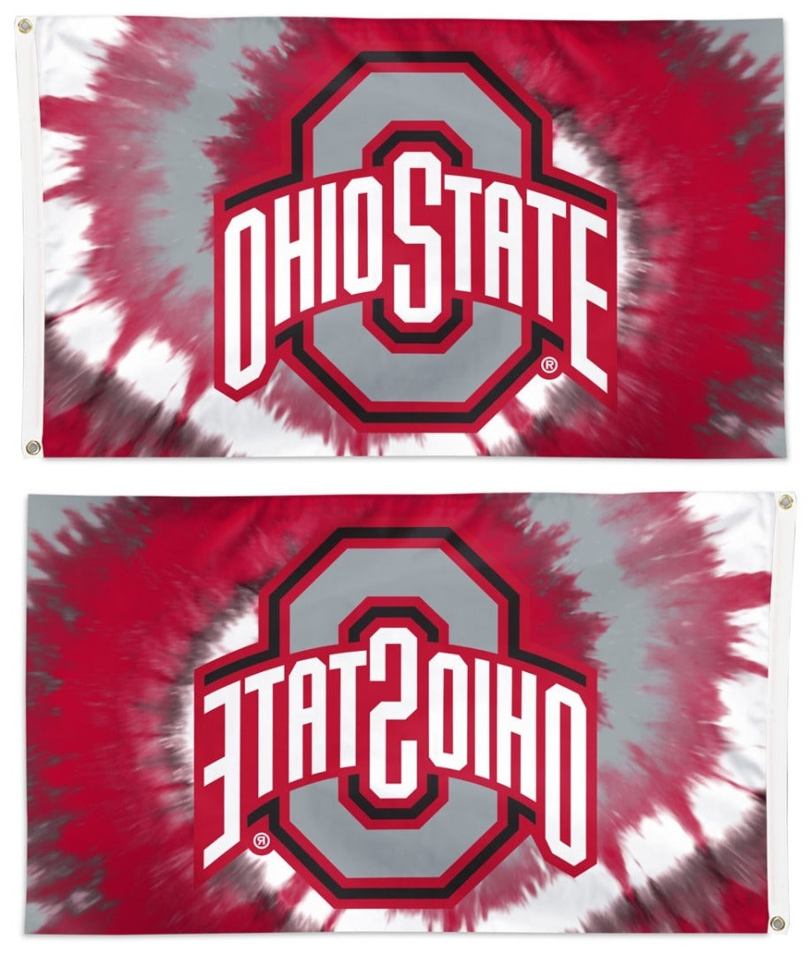 Ohio State Tie Dye 3x5 Flag heartlandflags