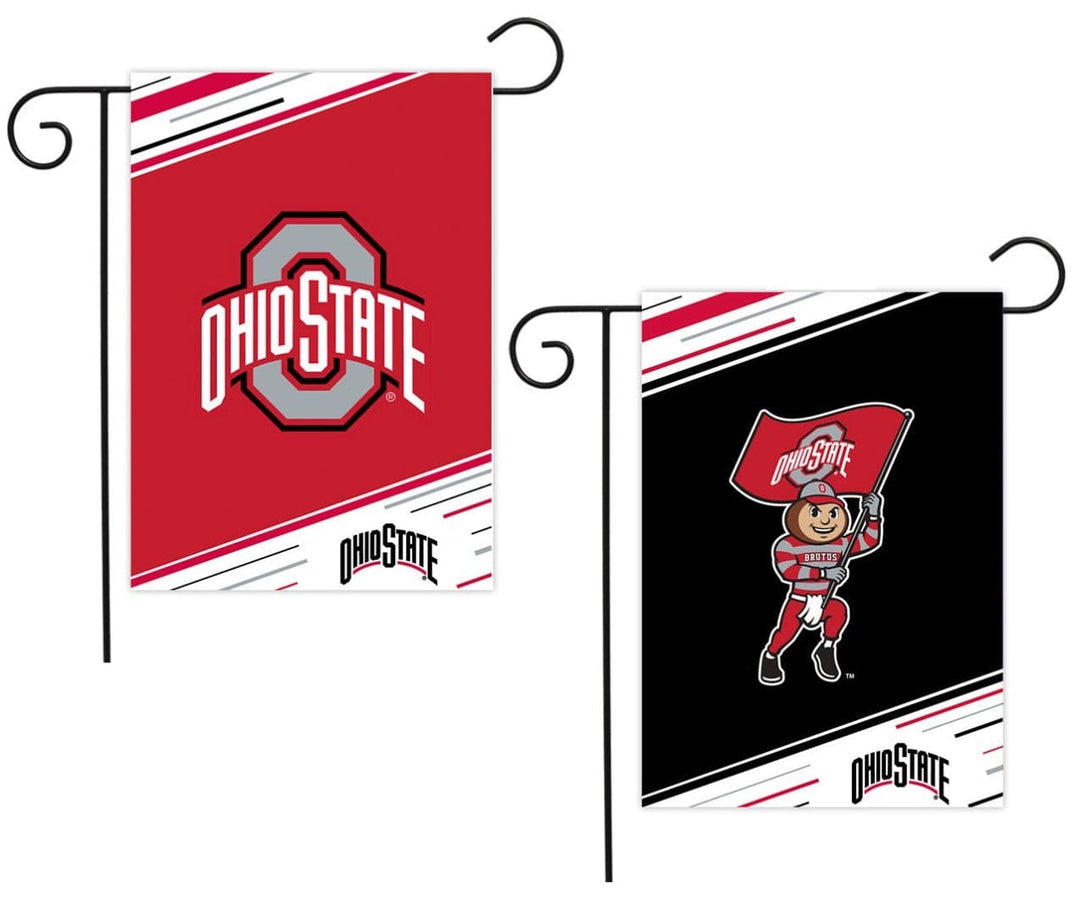 Ohio State University Garden Flag 2 Sided Brutus heartlandflags