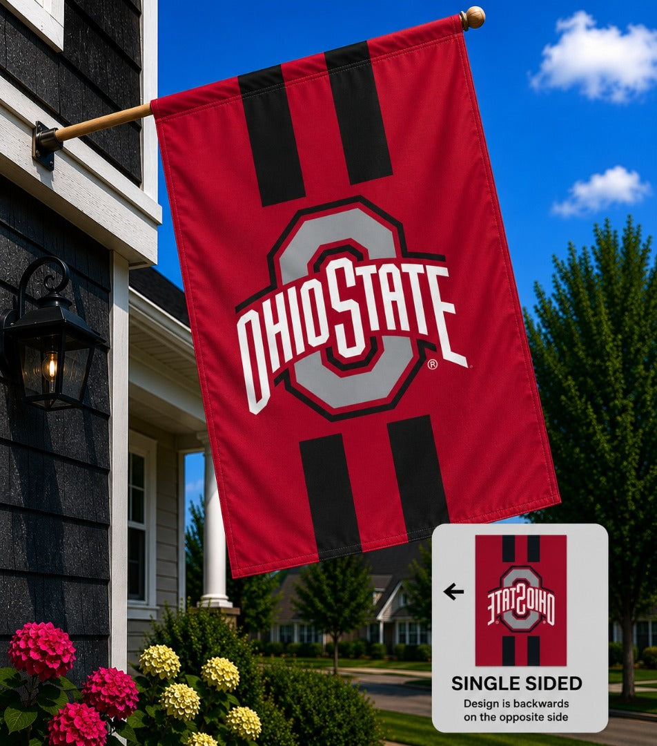 Ohio State Vertical Stripe Banner heartlandflags