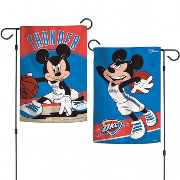 Oklahoma City Thunder 2 Sided Mickey Mouse Garden Flag heartlandflags