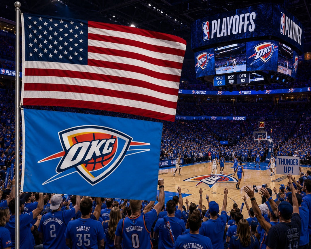 Oklahoma City Thunder Flag 3x5 Blue heartlandflags