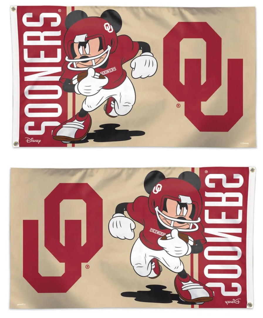 Oklahoma Sooners Flag 3x5 Disney Mickey Mouse Football heartlandflags