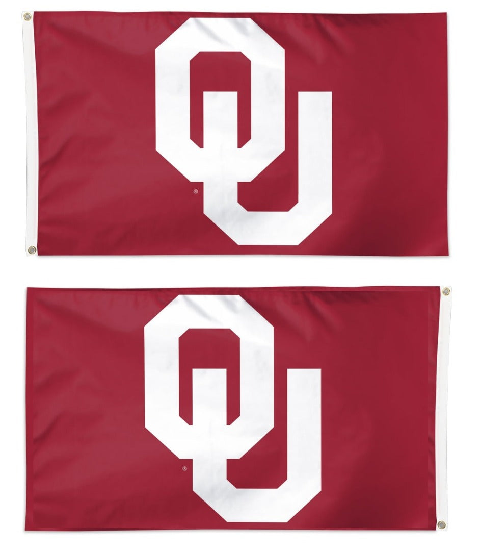 Oklahoma Sooners Flag 3x5 OU Logo 2 Sided heartlandflags