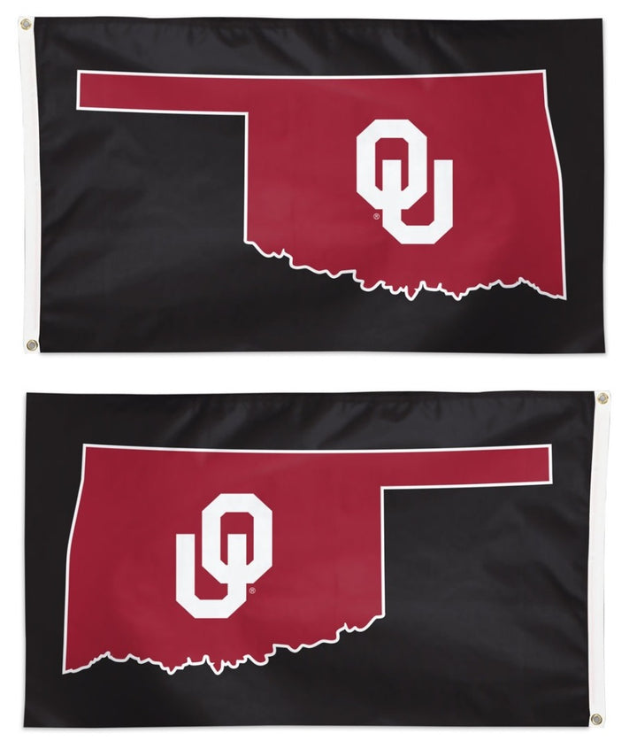 Oklahoma Sooners Flag 3x5 Secondary Logo Black heartlandflags