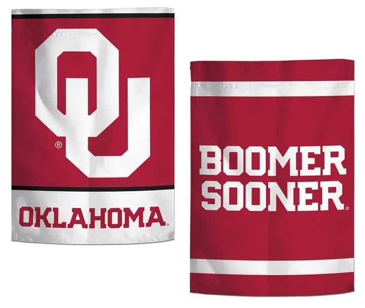 Oklahoma Sooners Garden Flag 2 Sided Boomer Sooner OU heartlandflags