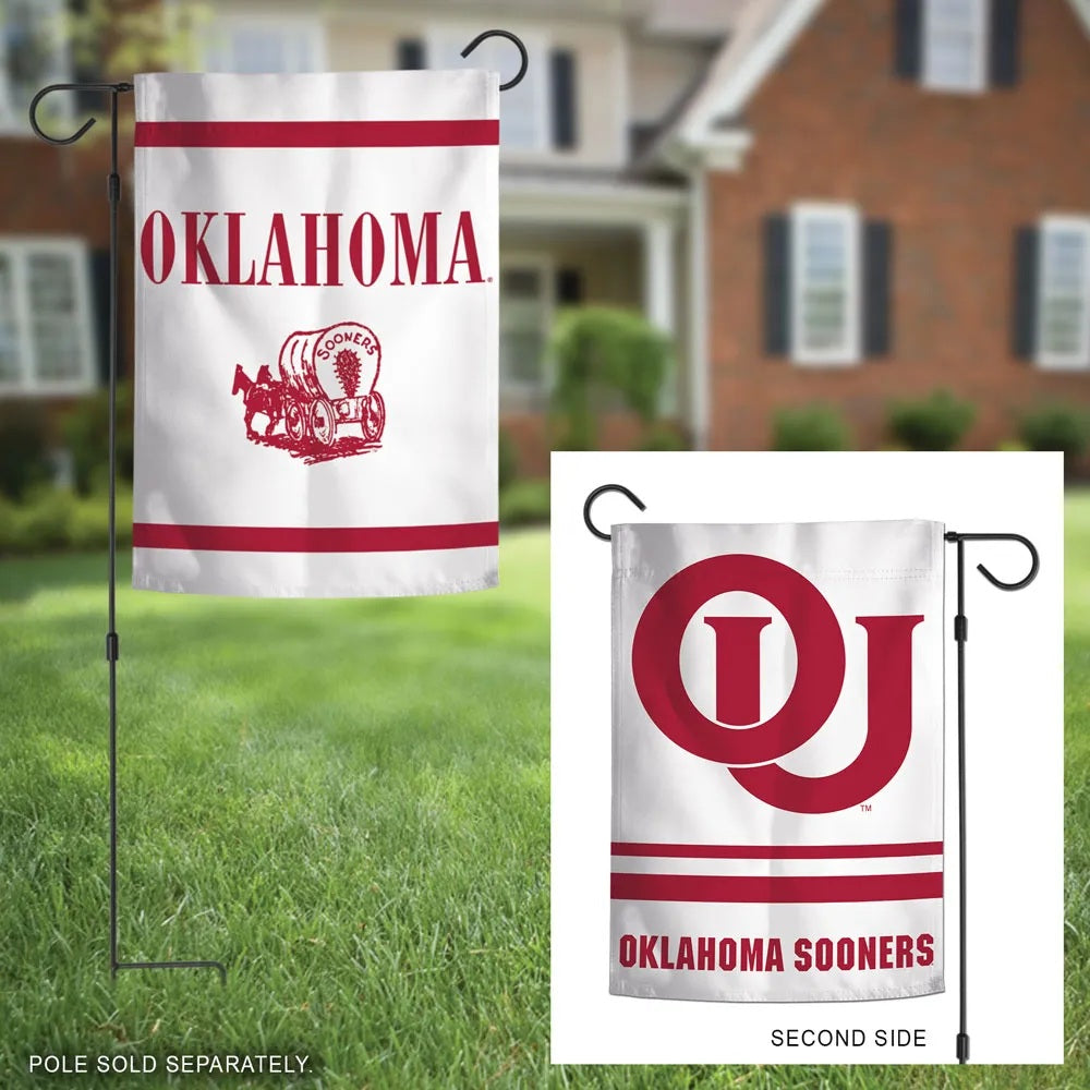 Oklahoma Sooners Garden Flag 2 Sided Vintage heartlandflags