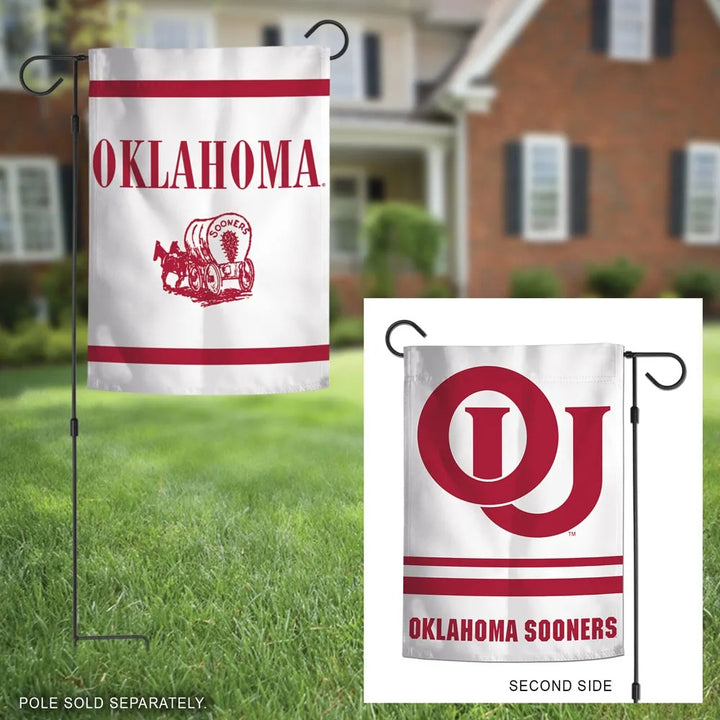 Oklahoma Sooners Garden Flag 2 Sided Vintage heartlandflags