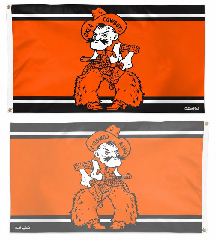 Oklahoma State Cowboys Throwback Logo 3x5 Flag heartlandflags