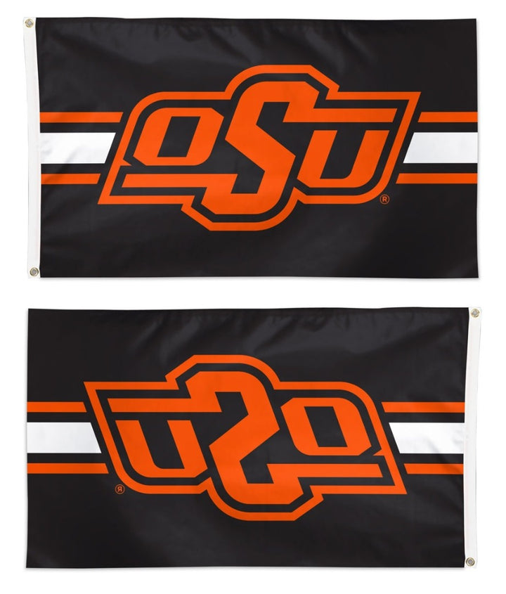 Oklahoma State University Flag 3x5 Horizontal Stripe heartlandflags