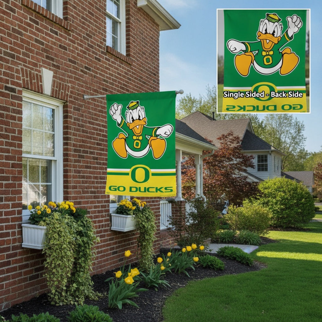 Oregon Ducks Banner Donald Duck heartlandflags