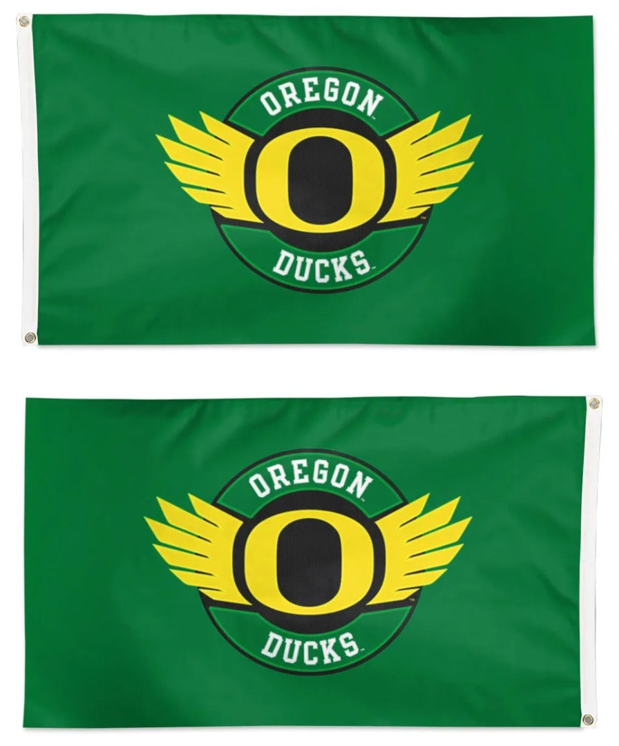 Oregon Ducks Embroidered Flag 2 Sided heartlandflags
