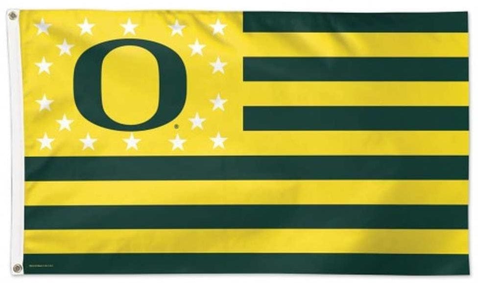 Oregon Ducks Flag 3x5 Americana Stars Stripes heartlandflags