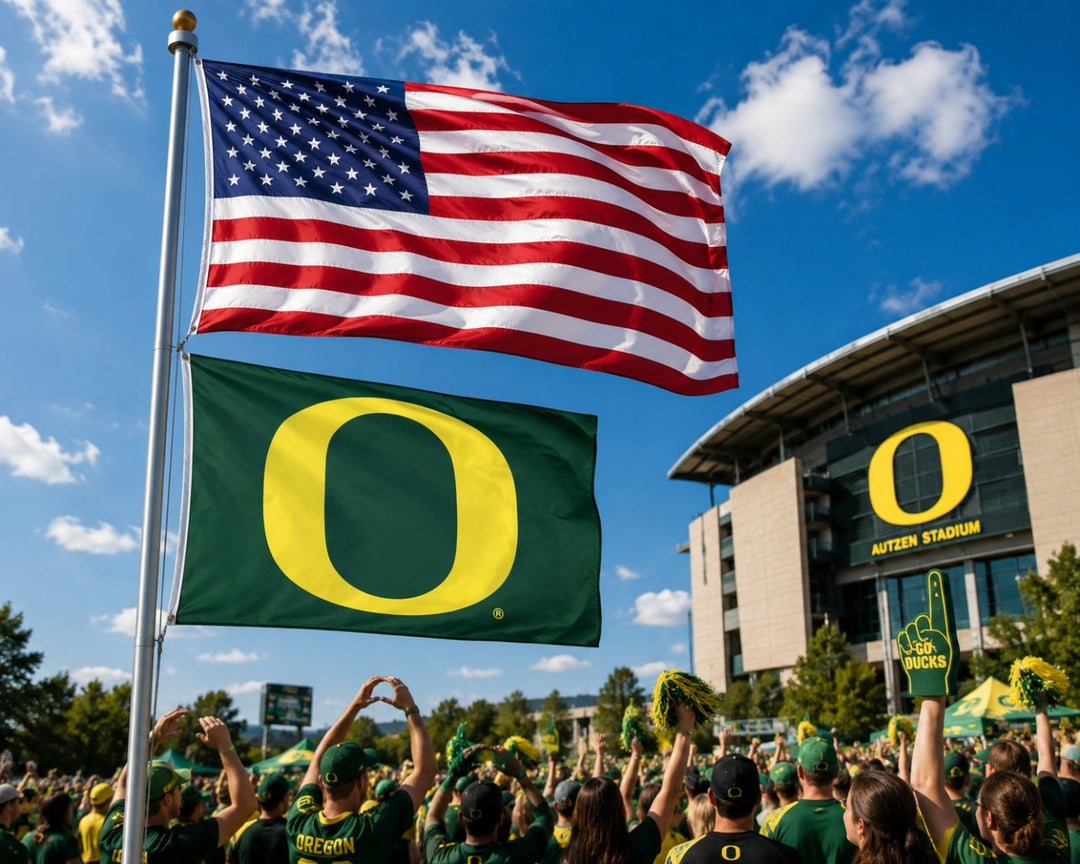 Oregon Ducks Green 3x5 Flag