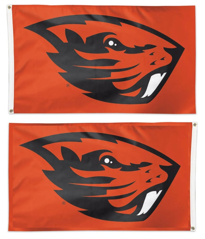 Oregon State Beavers 2 Sided Orange 3x5 Flag heartlandflags