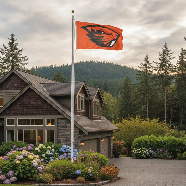 Oregon State Beavers 2 Sided Orange 3x5 Flag heartlandflags