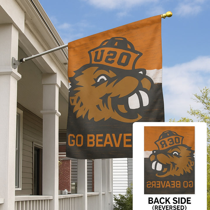 Oregon State Beavers Banner Throwback Vault Logo heartlandflags