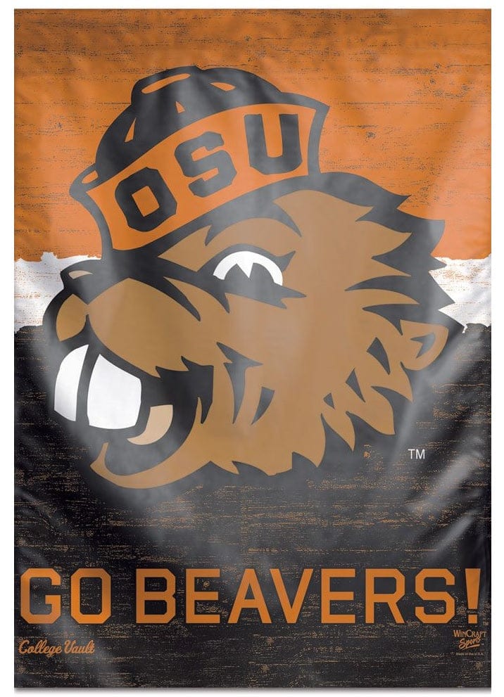 Oregon State Beavers Banner Throwback Vault Logo heartlandflags